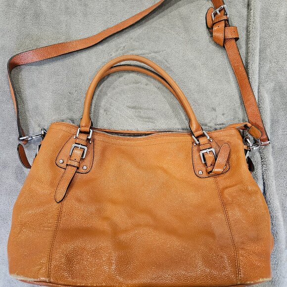 Brown Large Leather Purse - Picture 1 of 4